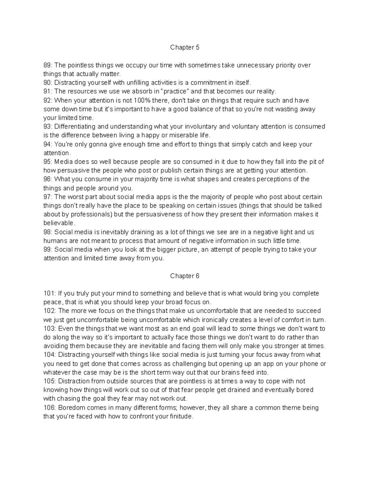 4,000 weeks Chapters 5 and 6-3 - Chapter 5 89: The pointless things we ...