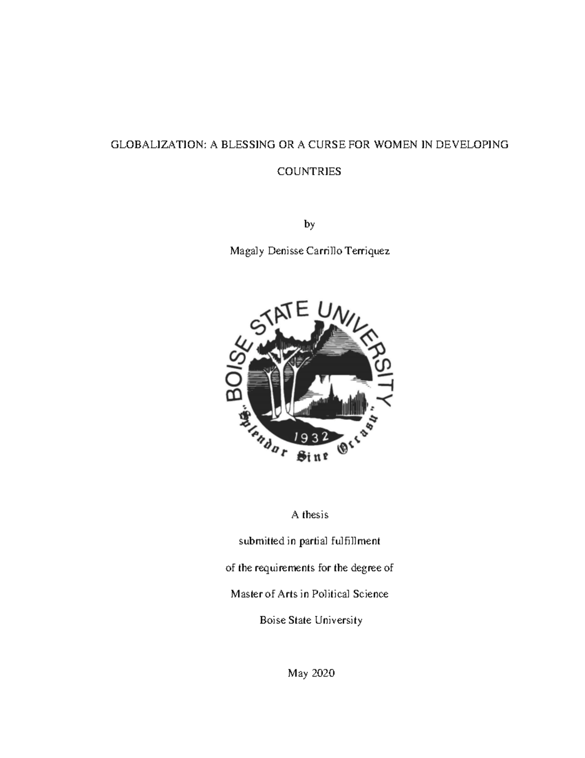 Globalization A Blessing or a Curse for Women in Developing Coun ...