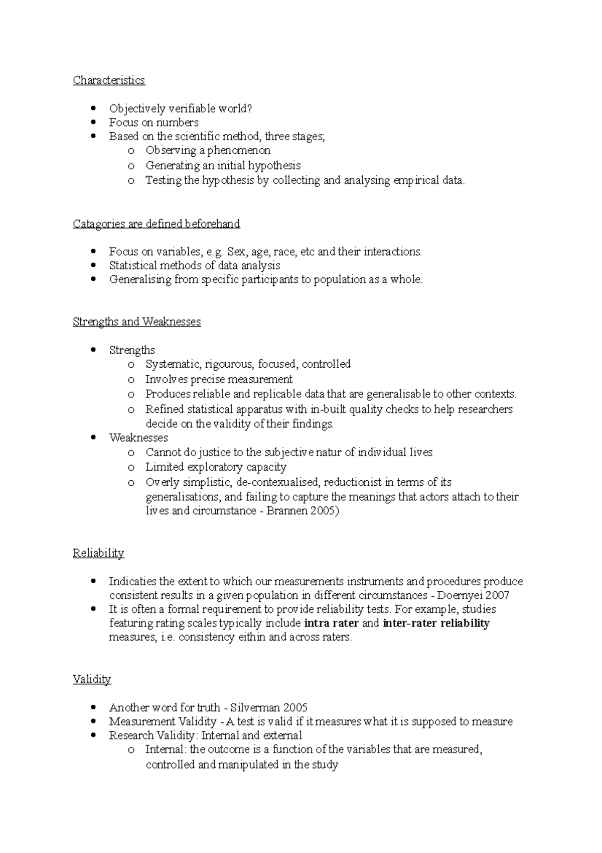 Quantitive Research and Questionnaire Design - Characteristics ...