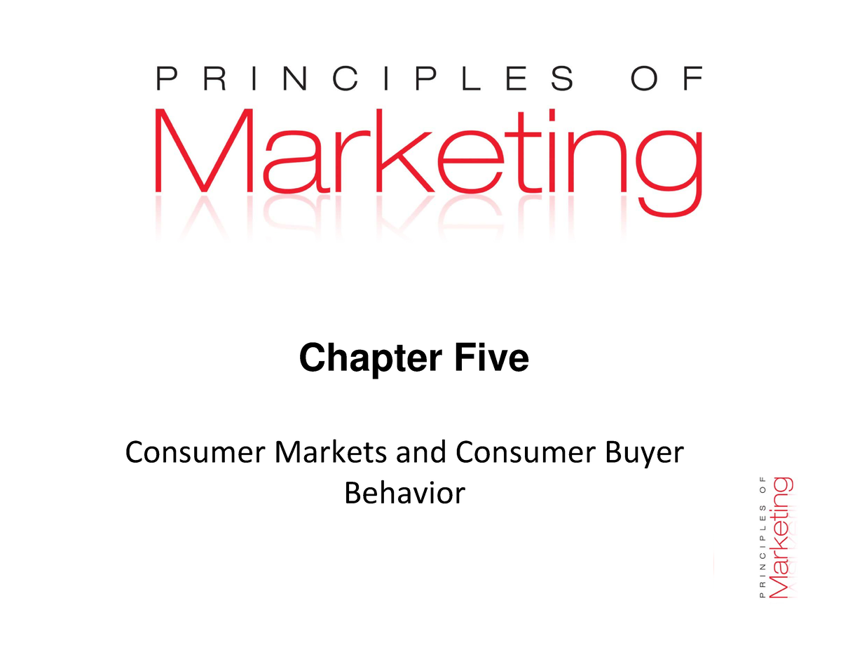 Chapter 5 - Chapter 5- Slide 1 Chapter Five Consumer Markets And ...