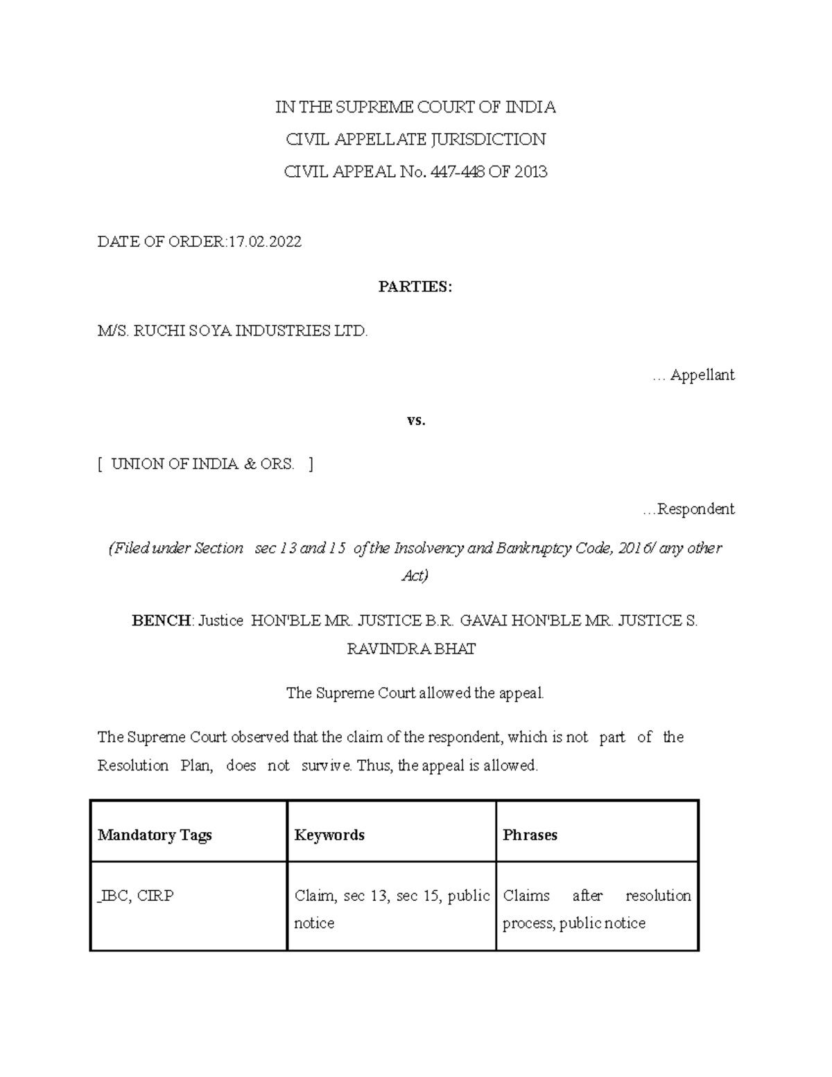 Supreme 20 Court 20format 201 - In The Supreme Court Of India Civil 