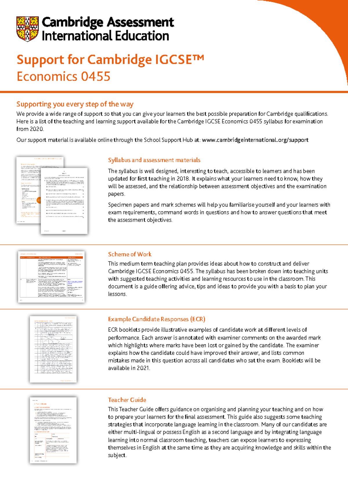 480717 support for economics - Supporting you every step of the way We ...