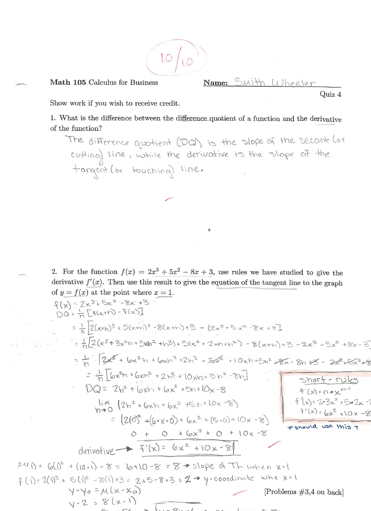 Quiz 4 - This is the fourth quiz for MATH 105. - MATH 105 - Studocu