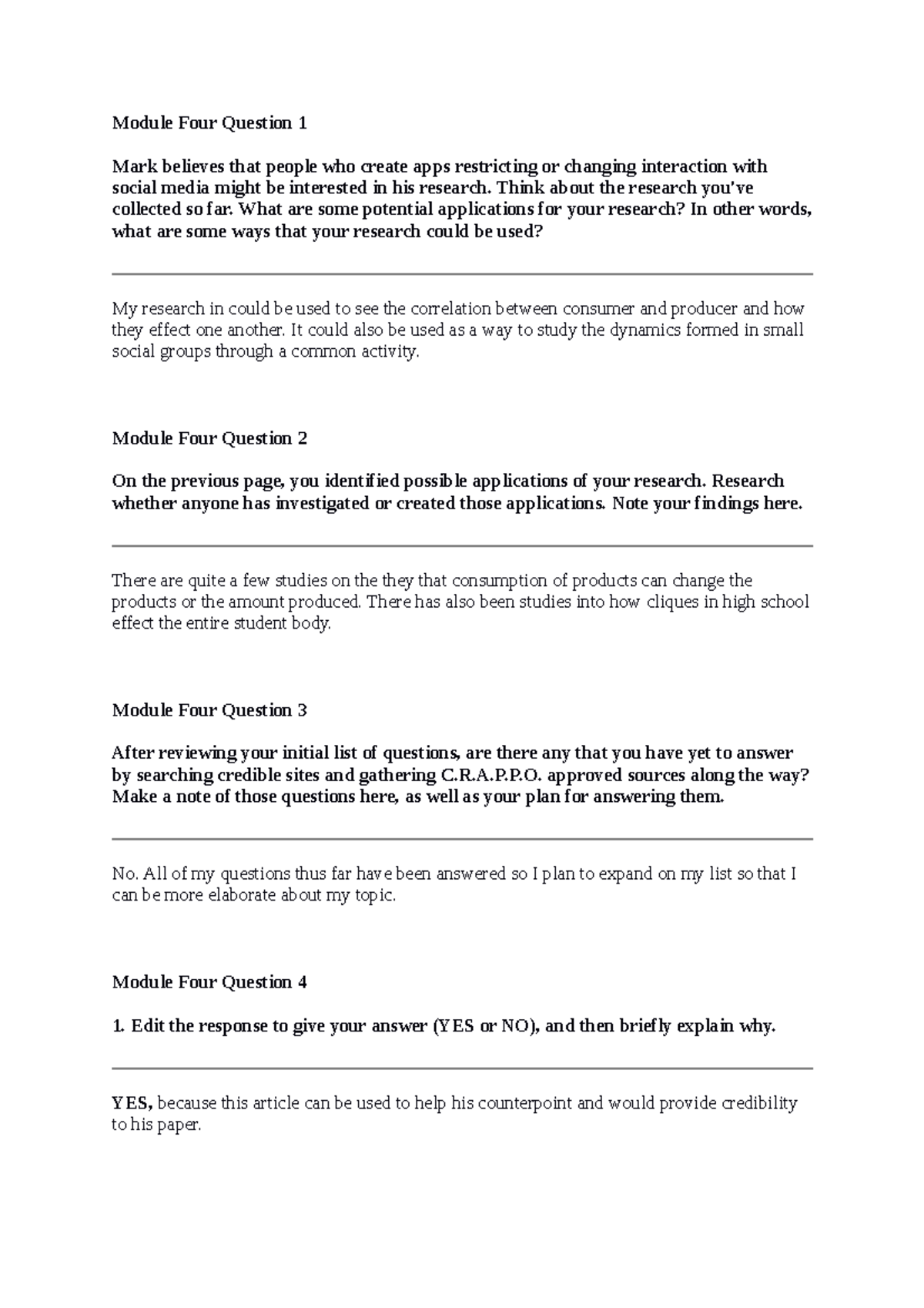 Sam Saltzman SCS 200 Applied Social Sciences - Module Four Question 1 ...