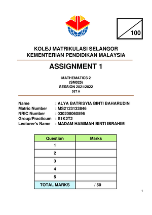 assignment math matrikulasi sm025