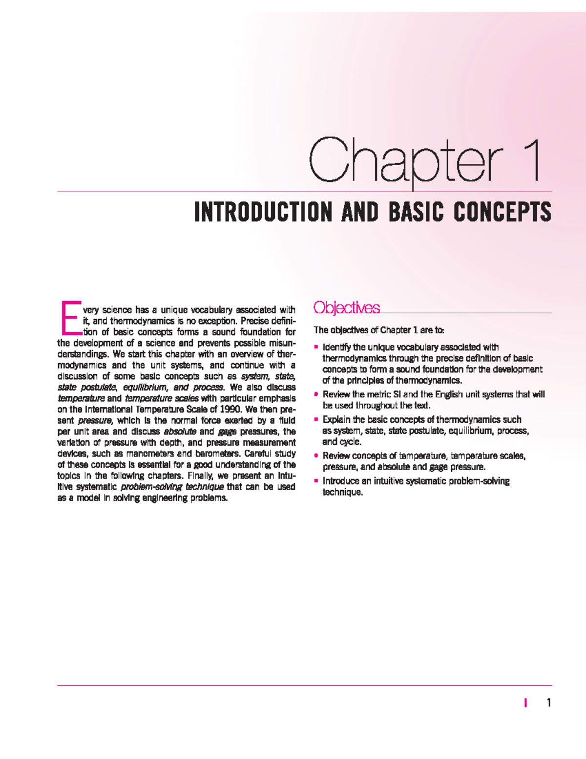 Introduction and Basic Concepts to Thermodynamics Chapter 1 by Cengel ...