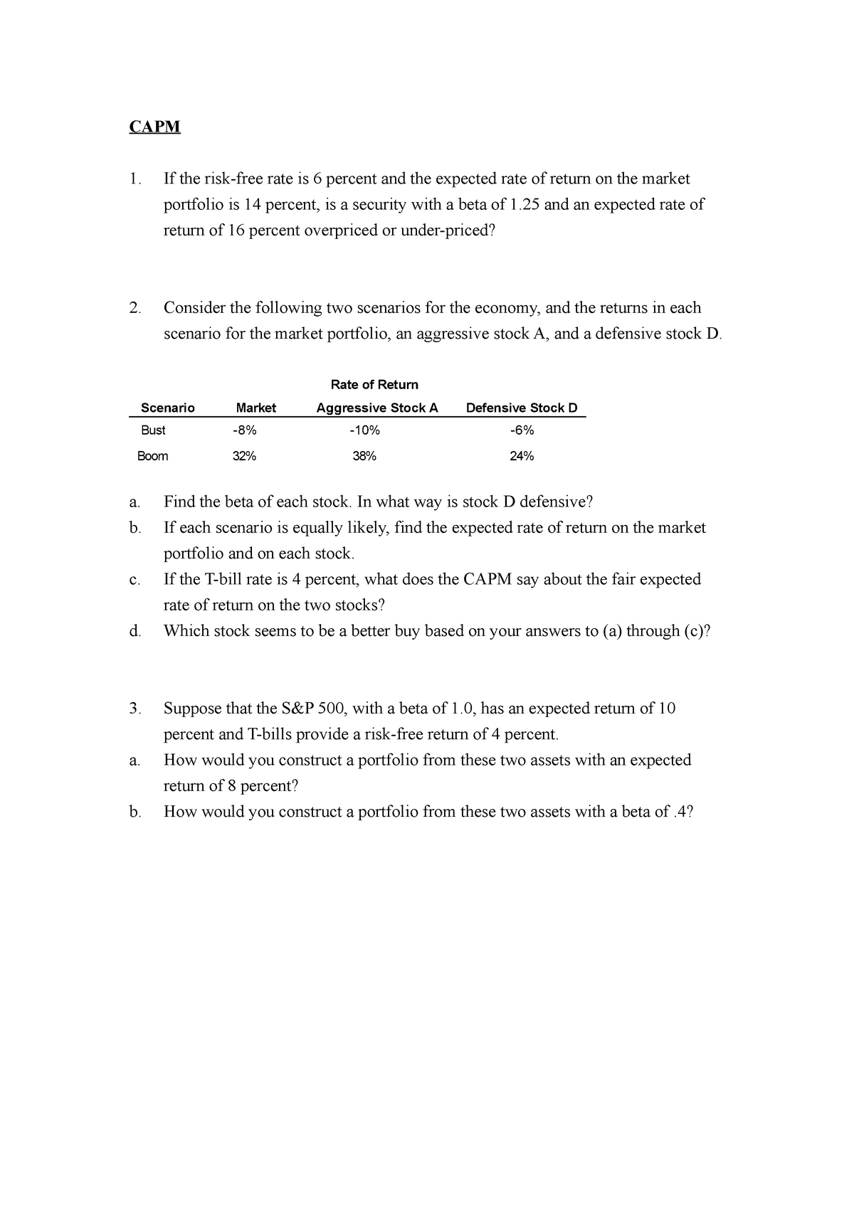 capm-question-capm-if-the-risk-free-rate-is-6-percent-and-the