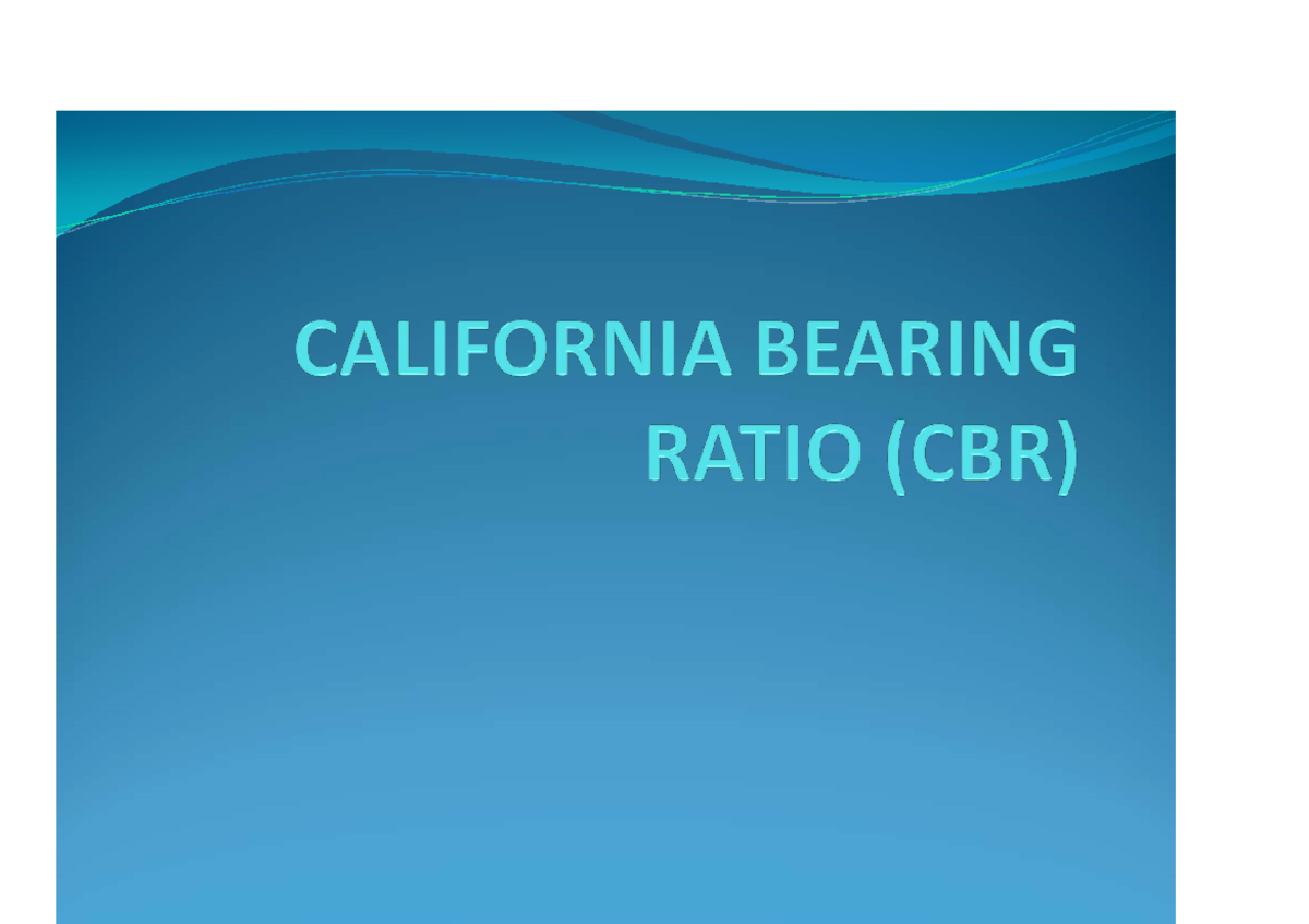 California Bearing Ratio - PENDAHULUAN Perkerasan Jalan Harus Cukup ...