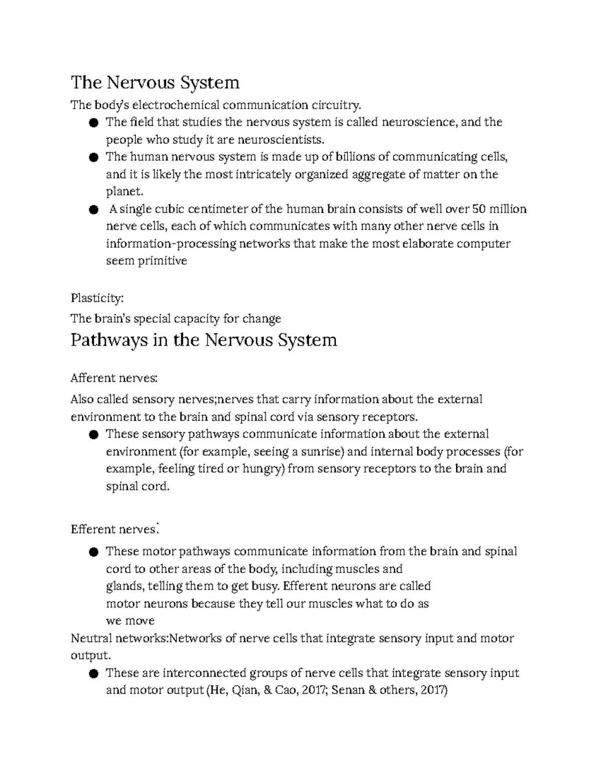The Brain and Behavior(2) The Nervous System The body’s