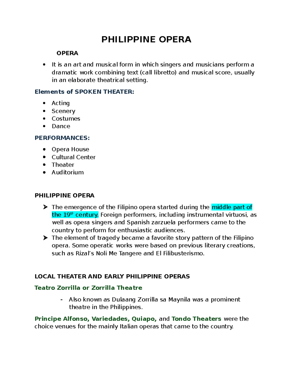 Music Q4 Reviewer - this is for 4th quarter - PHILIPPINE OPERA OPERA It ...