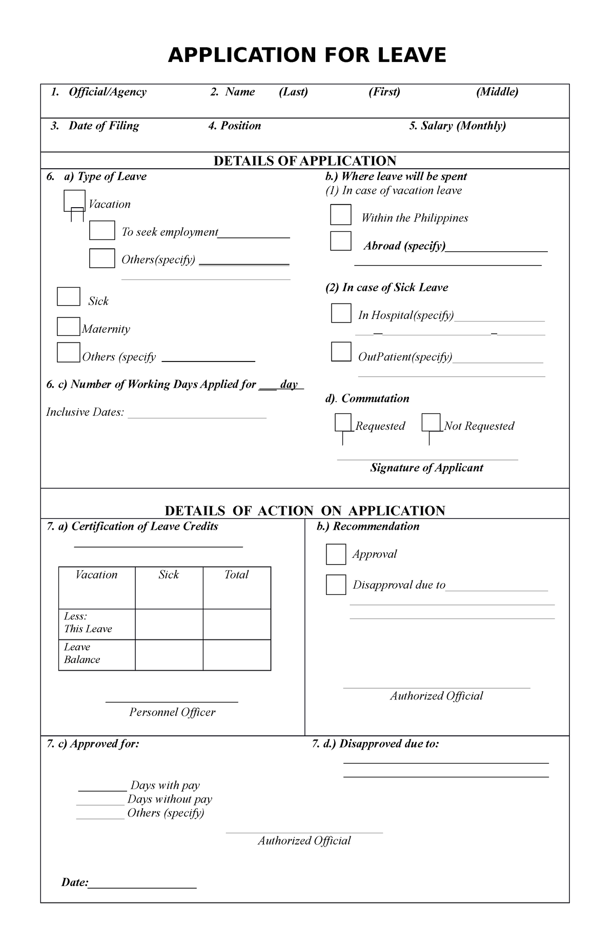 Wced Leave Forms Annexure B Fill And Sign Printable T