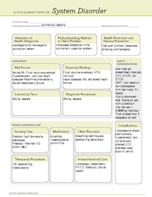 Pulmonary embolism - disorder - ACTIVE LEARNING TEMPLATES System ...