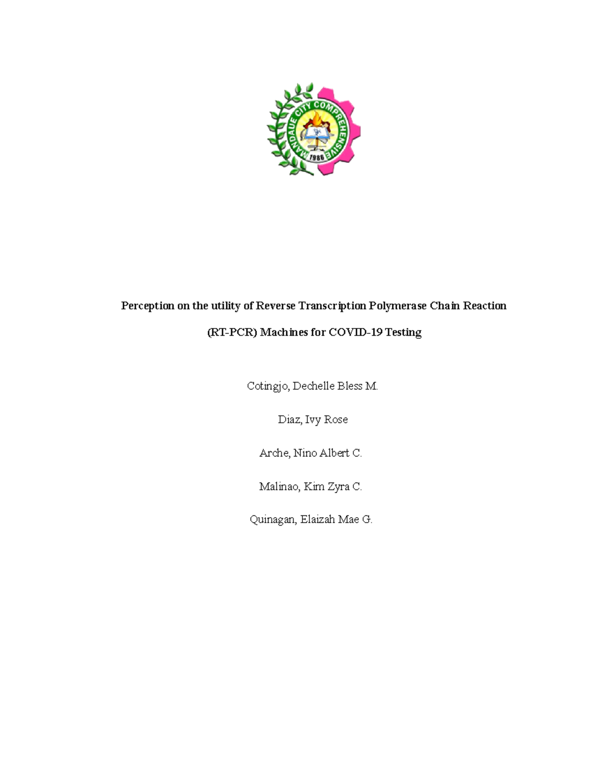 RT-PCR Research - Perception on the utility of Reverse Transcription ...
