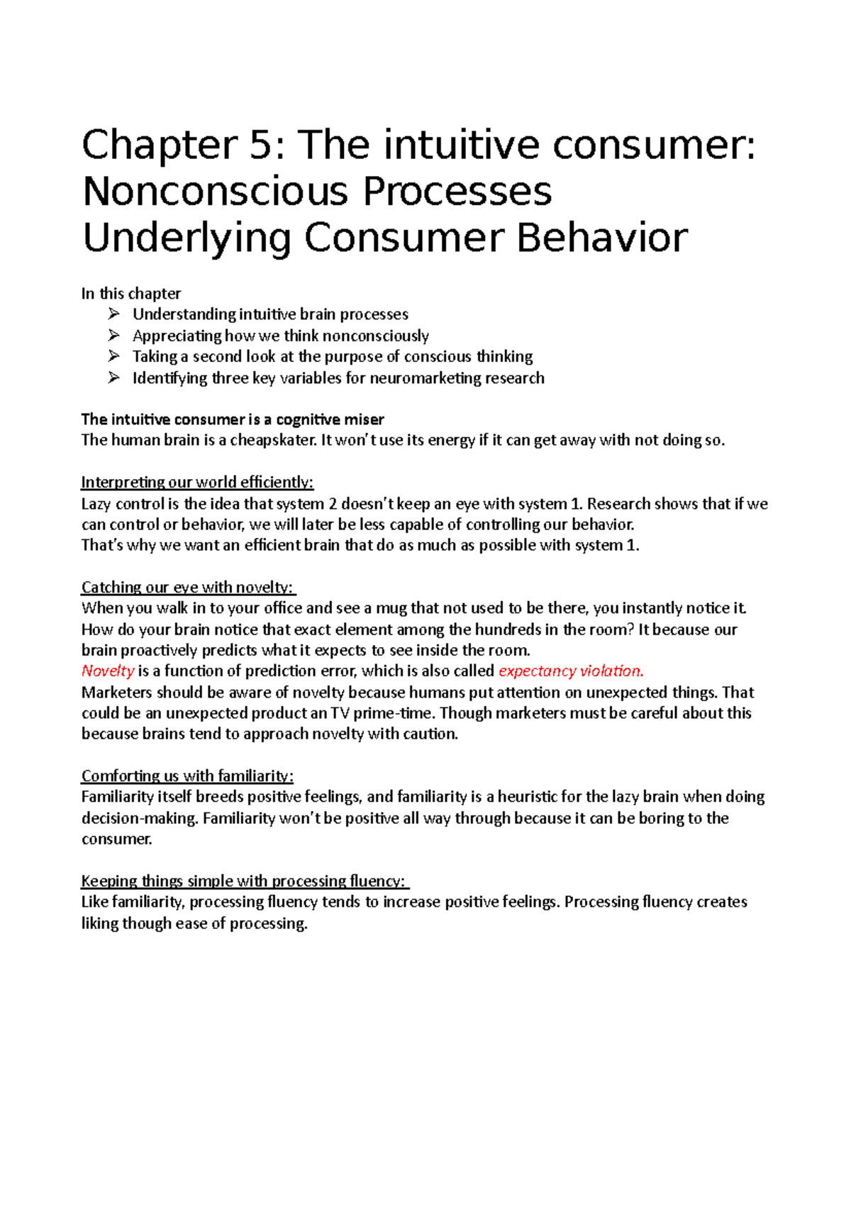 Notes for Neuromarketing for dummies - Chapter 5: The intuitive ...