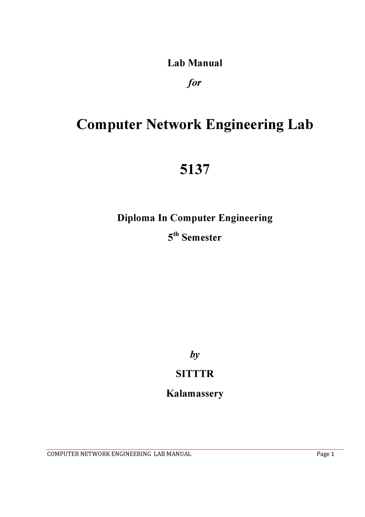 5137 - Computer Network Programs - Lab Manual For Computer Network ...