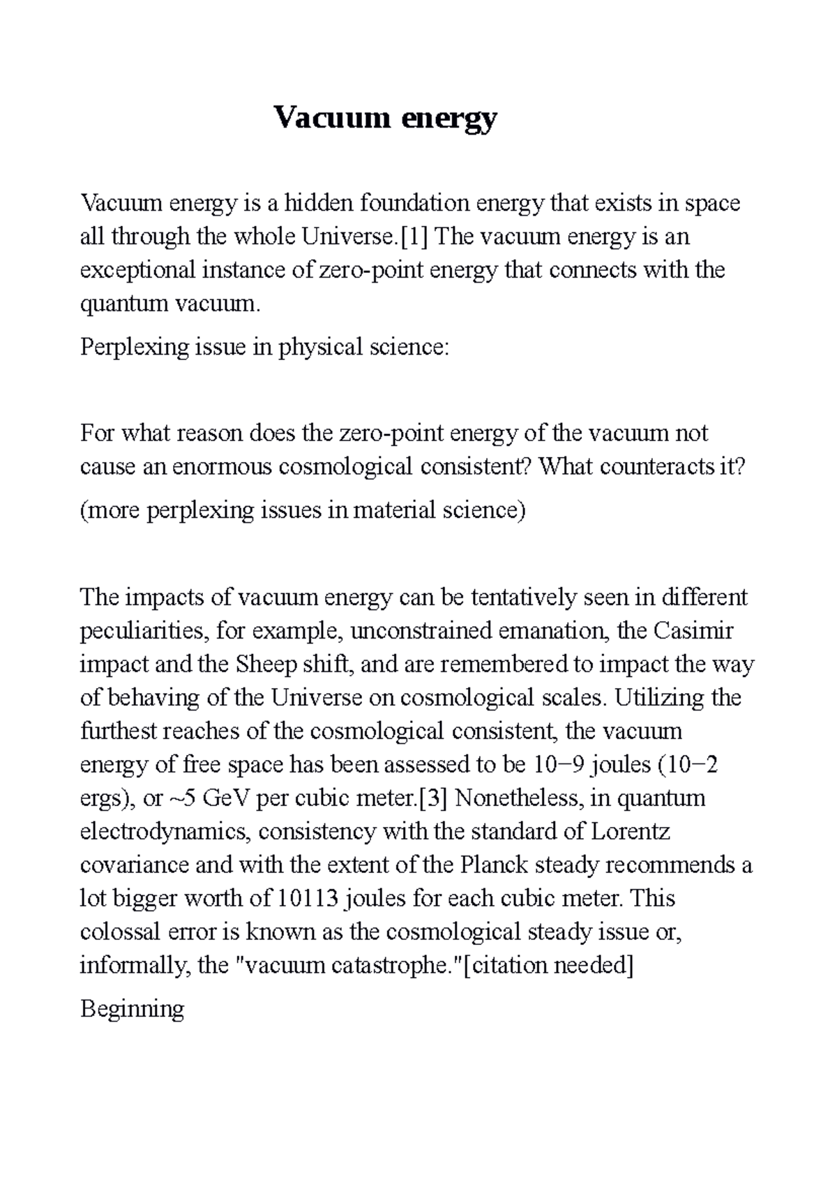 Vacuum energy Ifah Vacuum energy Vacuum energy is a hidden