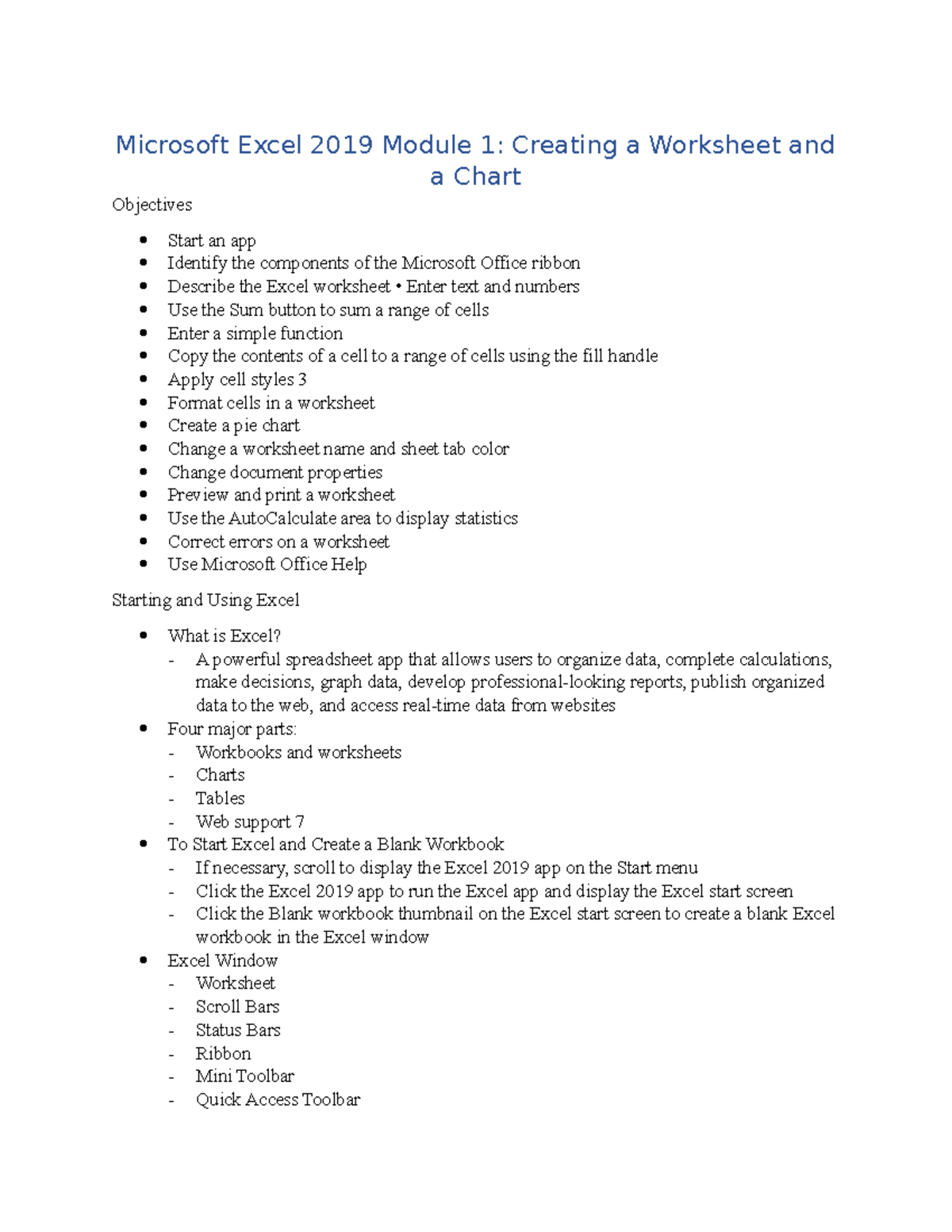 microsoft-excel-2019-module-1-microsoft-excel-2019-module-1-creating