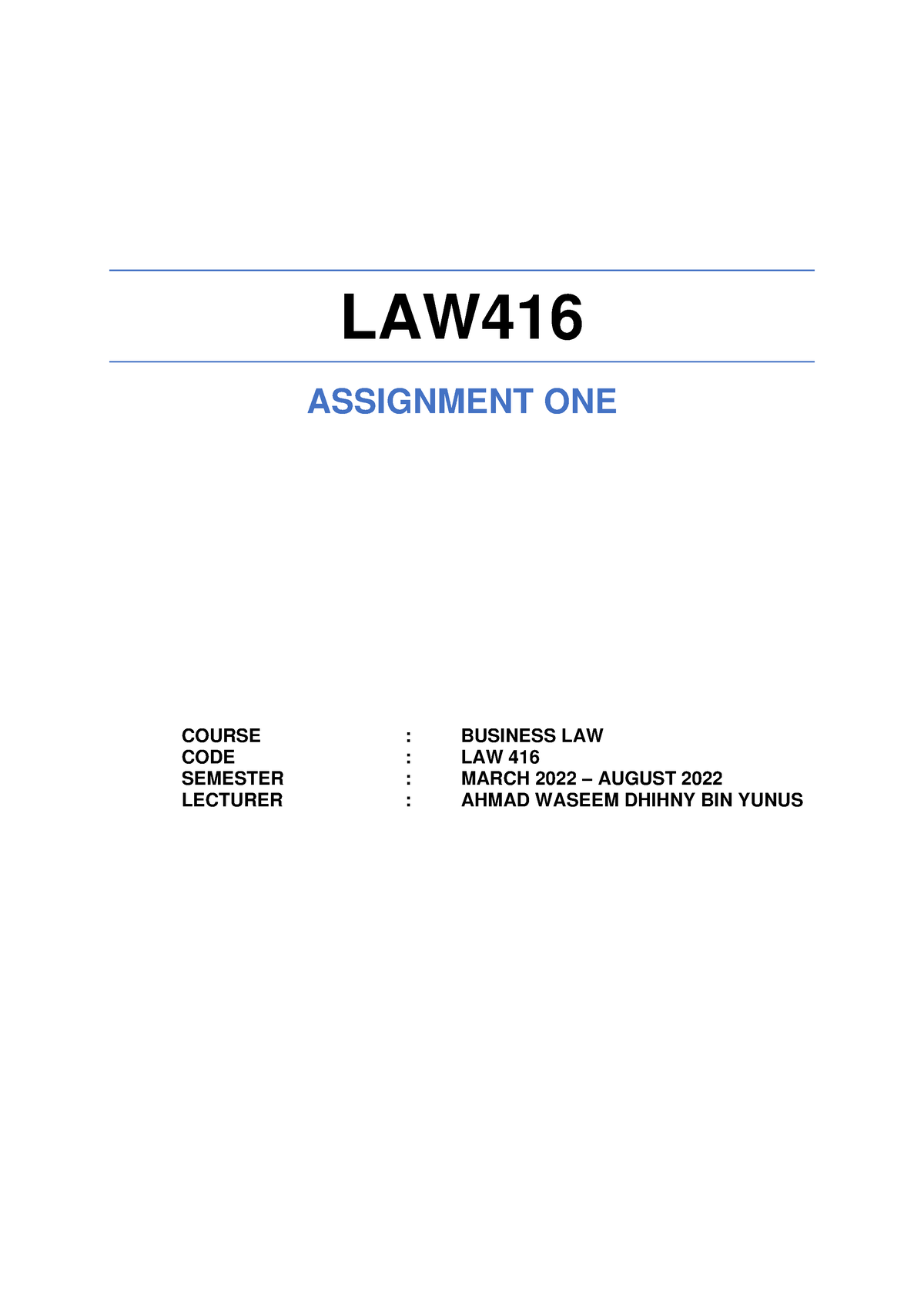 group assignment law416