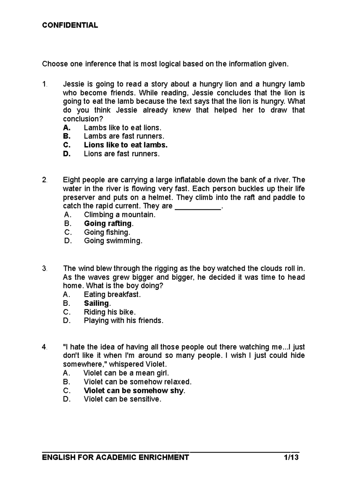 ucs1353-exercise-questions-choose-one-inference-that-is-most-logical