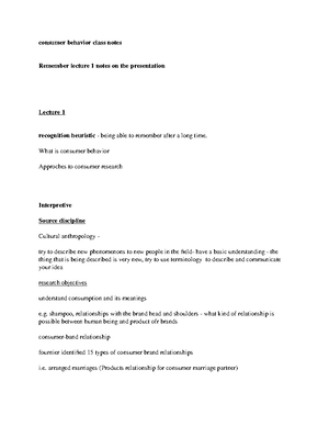 3503-Midterm Review - Summary Consumer Behavior - MAR 3503 Midterm ...