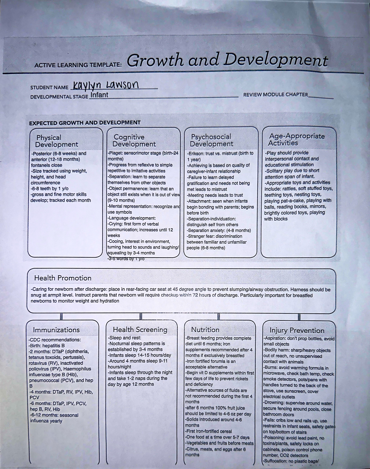 Oct 8, Doc 2 - growth and development - ACTIVE LEARNING TEMPLATE ...