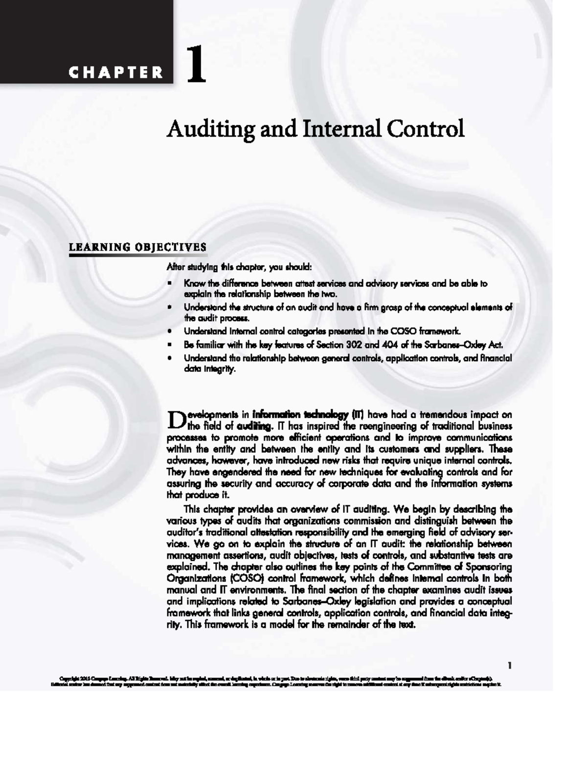 Chapter 1 - Auditing And Internal Control - Accountancy - Studocu