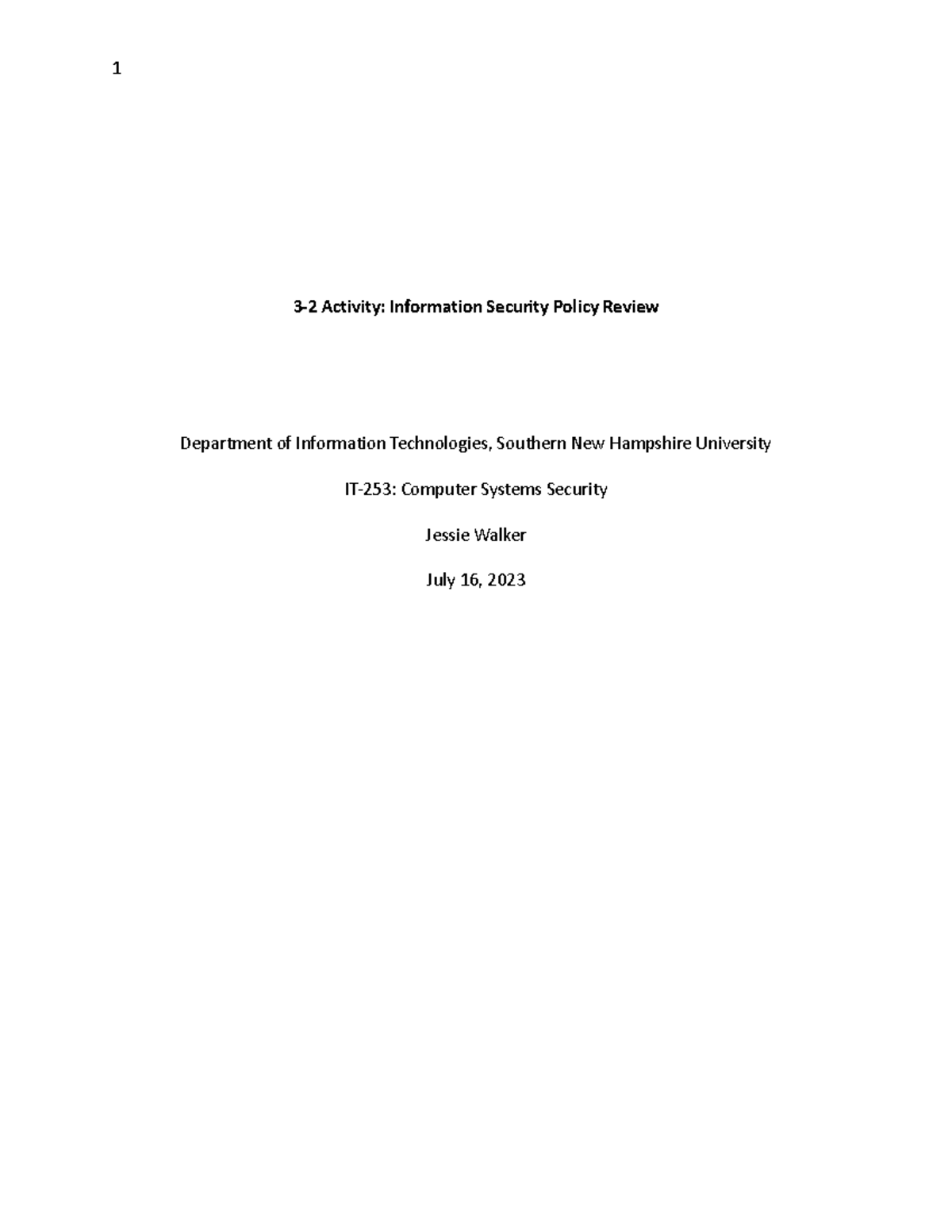 3-2 Activity - federal government agencies for protecting information ...