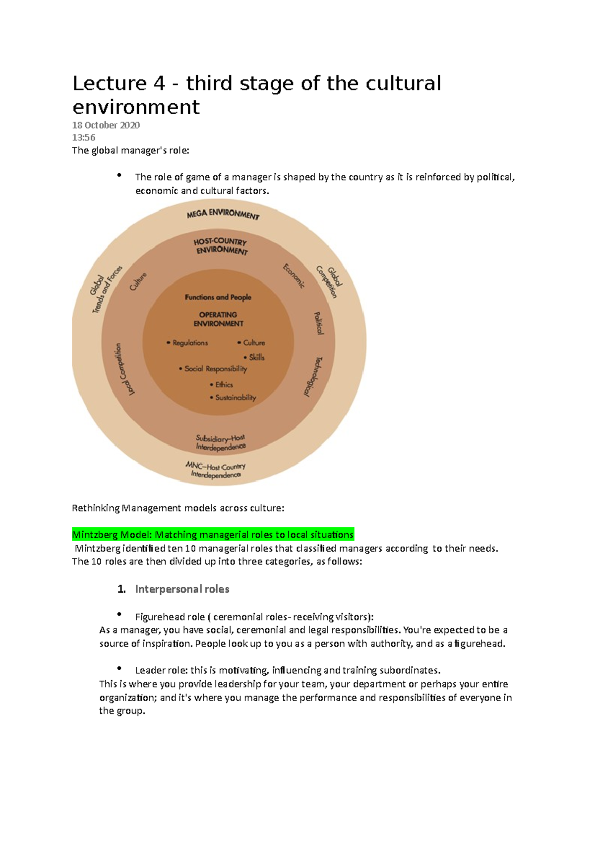 Cross Cultural Management - Lecture 4 - Third Stage Of The Cultural ...