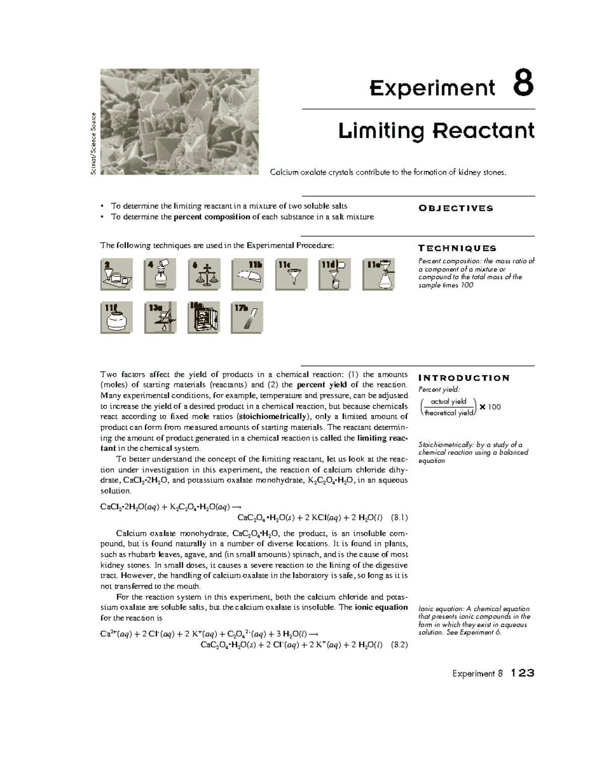 experiment 8 limiting reactant prelab