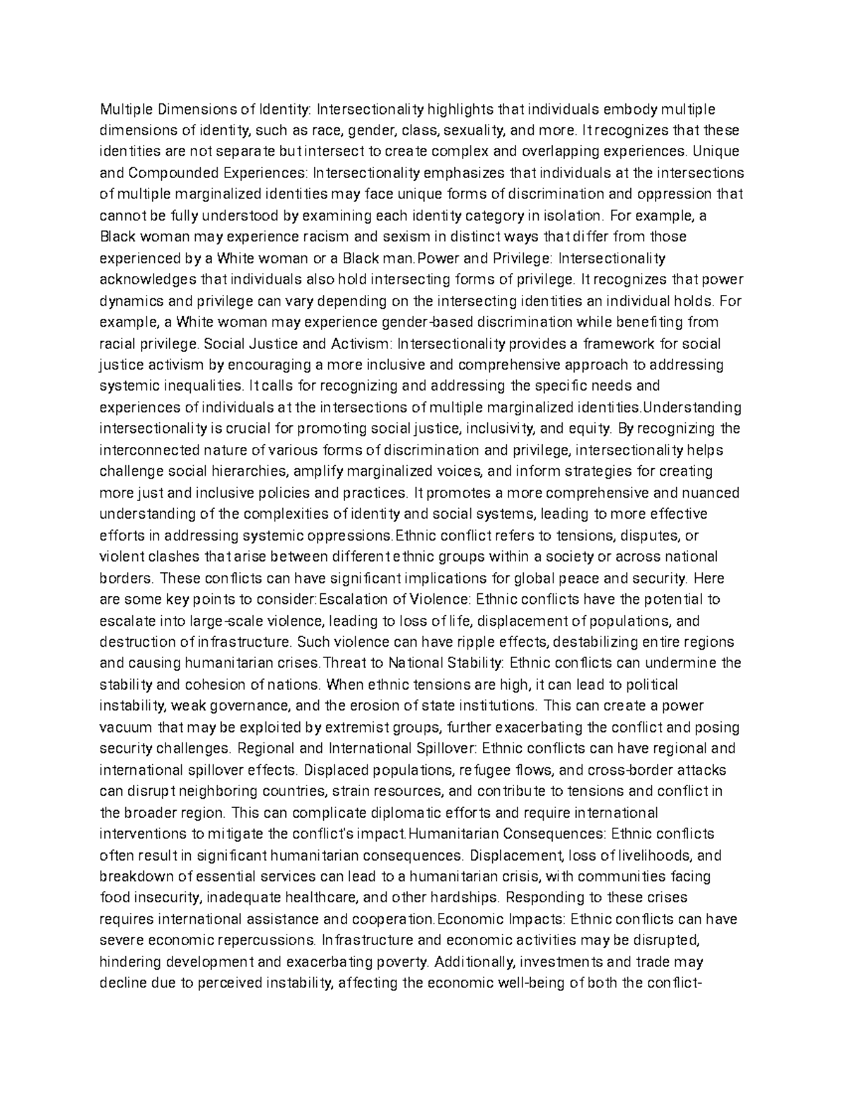 Ethnic Studies6 Notes Multiple Dimensions of Identity