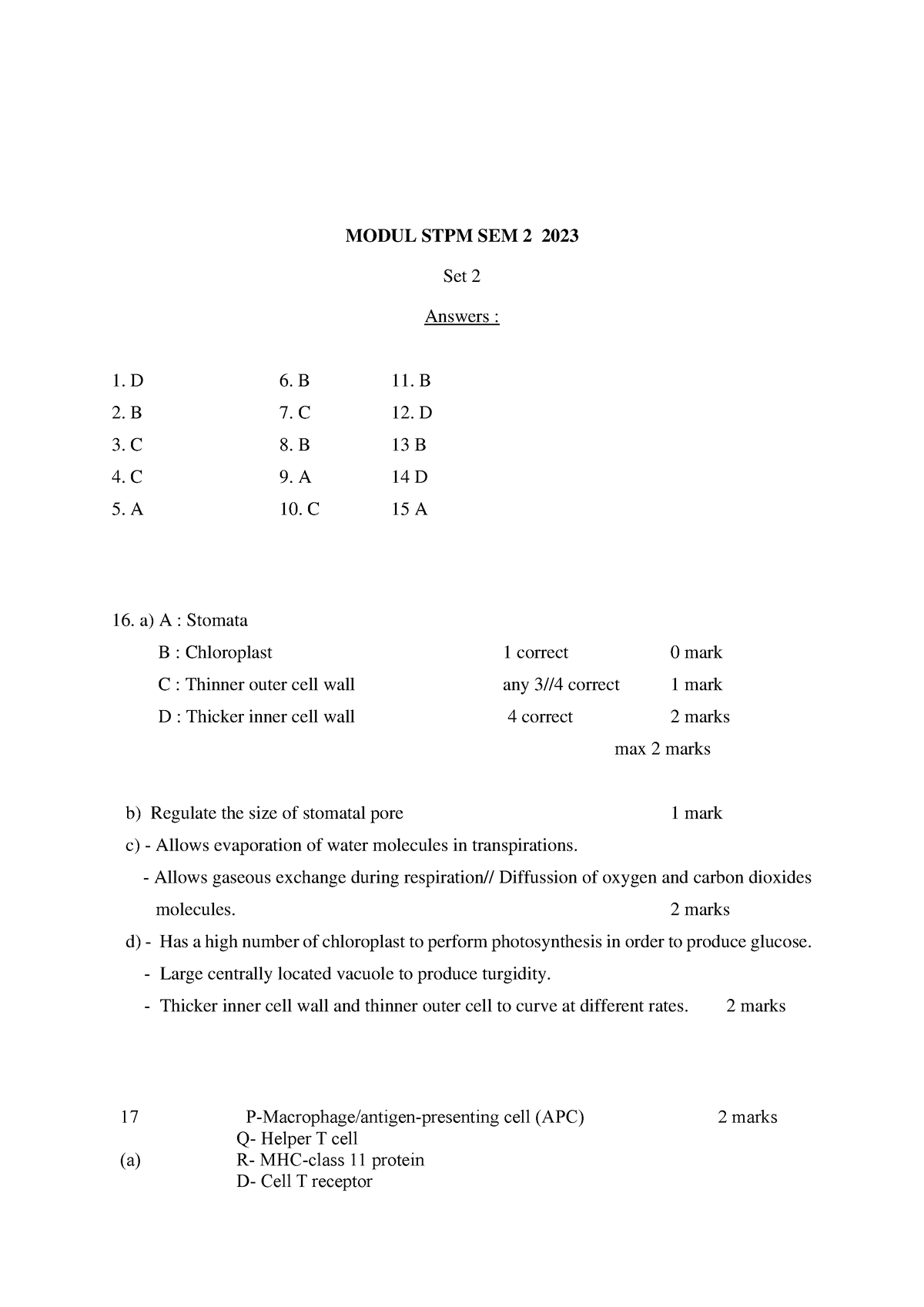 biology coursework stpm sem 1 experiment 2