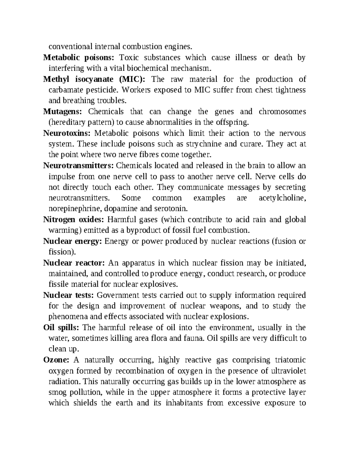 General science for UPSC48 conventional internal combustion engines