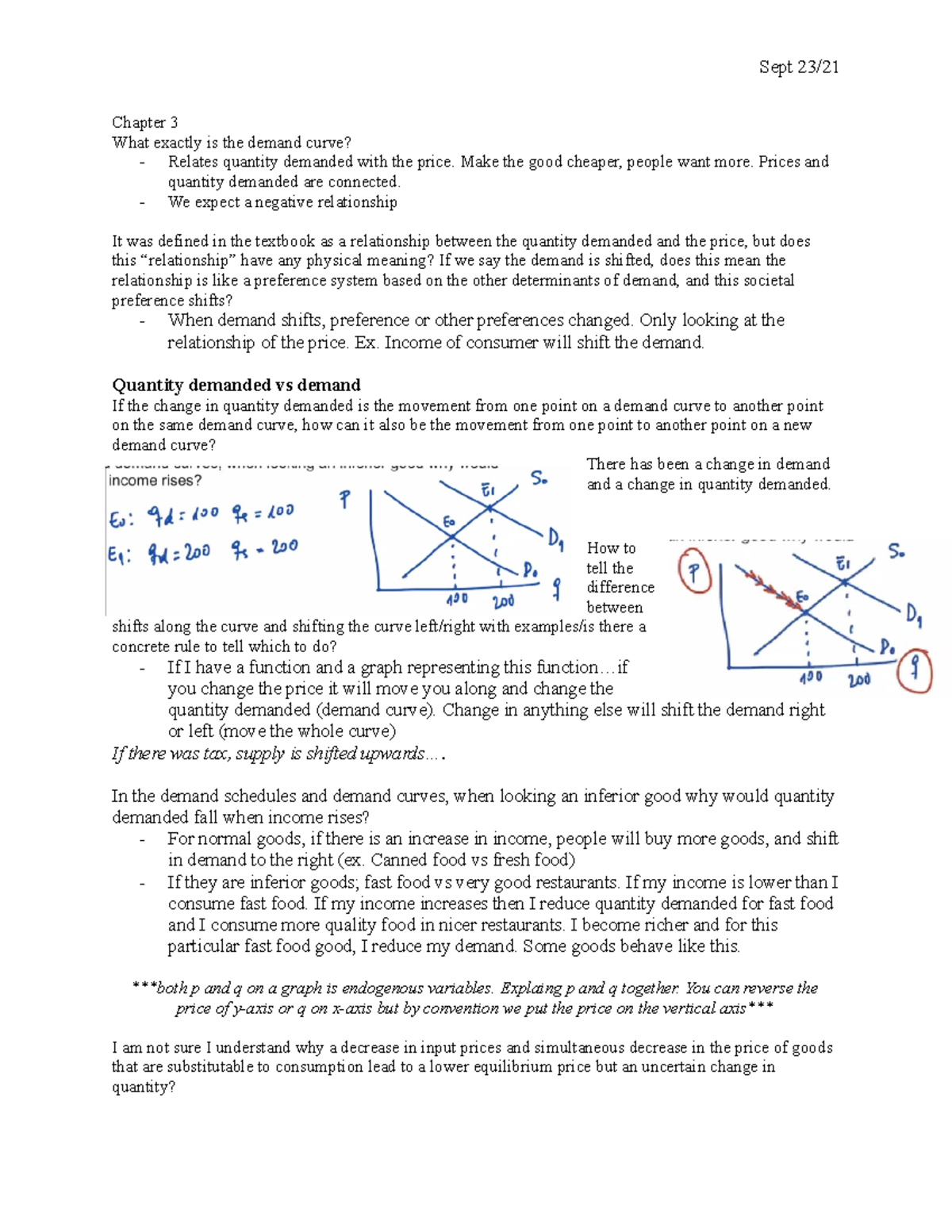 ECON q's Sept 23 - Class questions - Chapter 3 What exactly is the ...