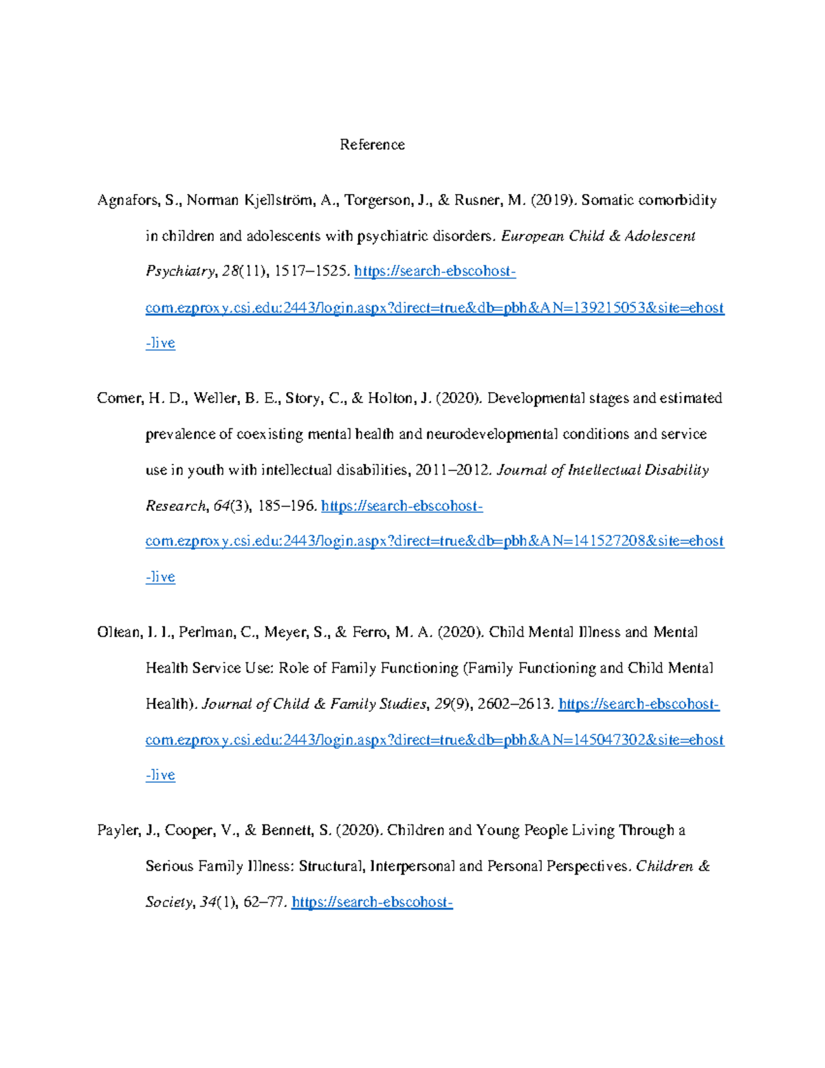Apa refernce page psych, refernces - Reference Agnafors, S., Norman ...