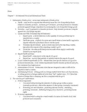 Mid Term Study Guide - INBS250 - Chapter 1 : What is globalization ...