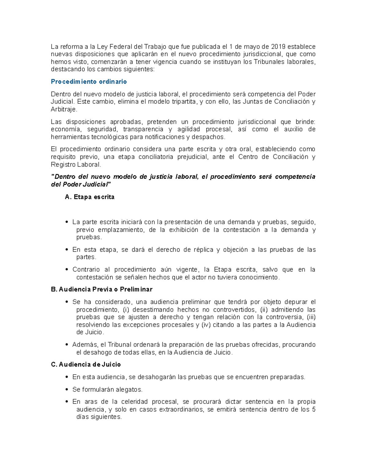La reforma a la Ley Federal del Trabajo que fue publicada el 1 de mayo ...