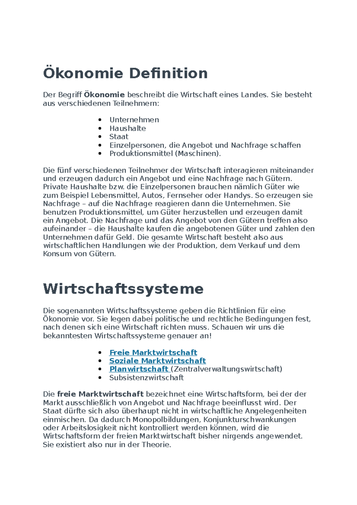 Ökonomie Definition - verständlich - Ökonomie Definition Der Begrif ...