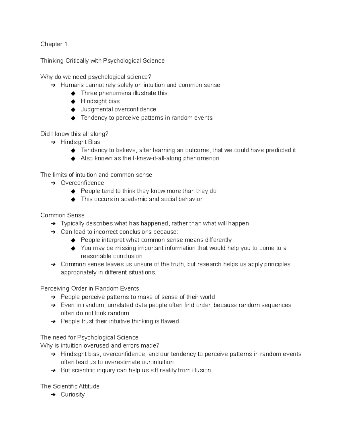 Introduction to Psychology - Chapter 1 Thinking Critically with ...