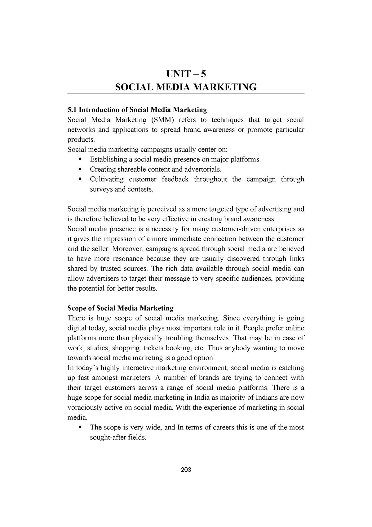 chapter 5 digital marketing - UNIT – 5 SOCIAL MEDIA MARKETING 5 ...