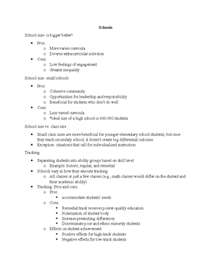 Chapter 6 Schools Textbook Notes - Chapter 6 SCHOOLS Textbook Notes The ...