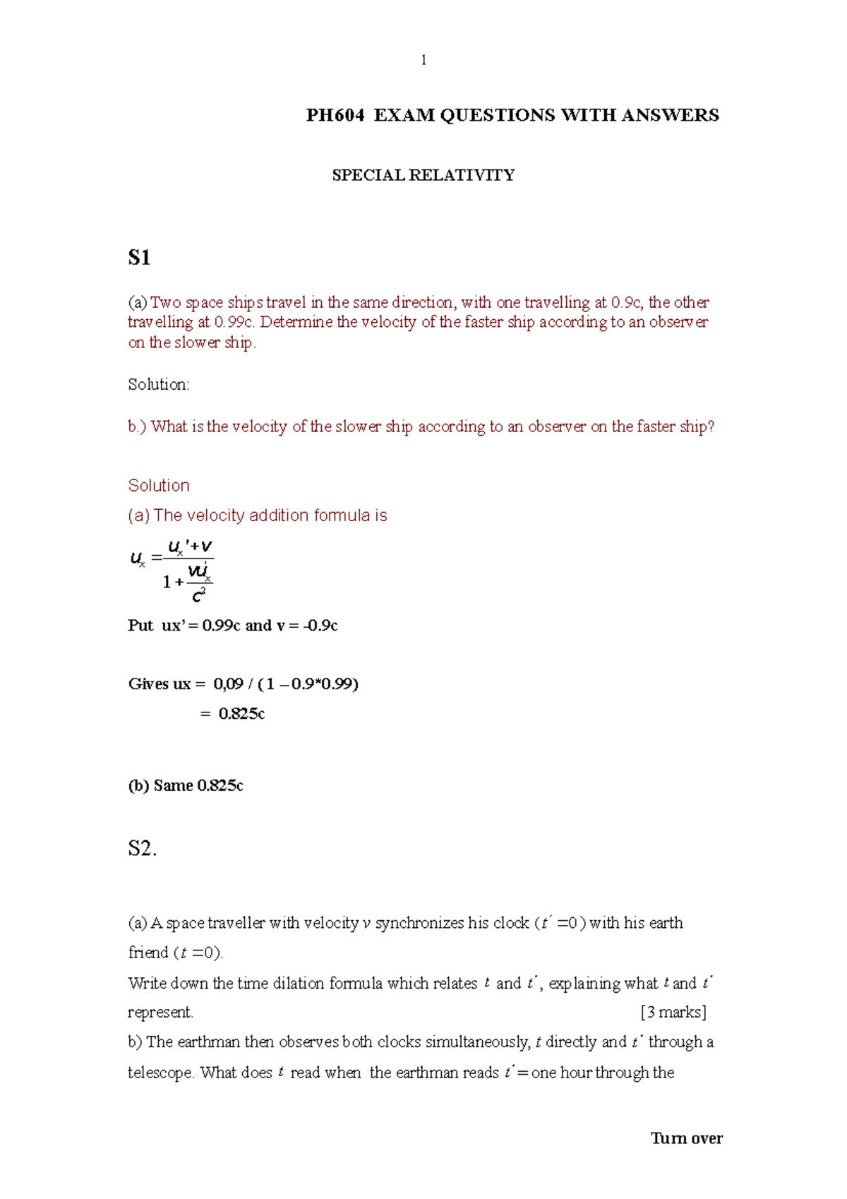 Samplepractice Exam 2014 Questions And Answers 1 Ph604 Exam