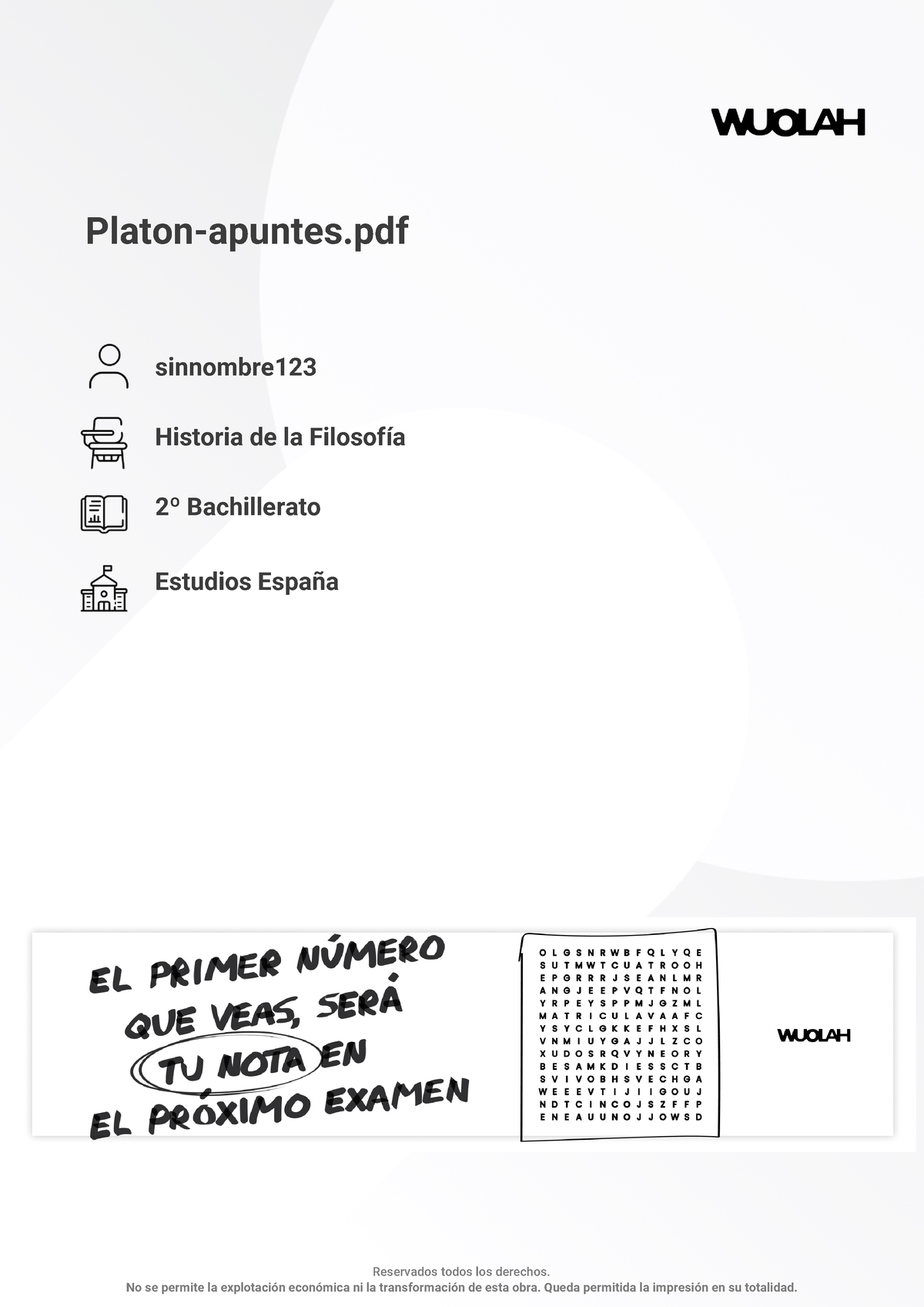 Platón Apuntes Resumen - Platon-apuntes Sinnombre Historia De La ...