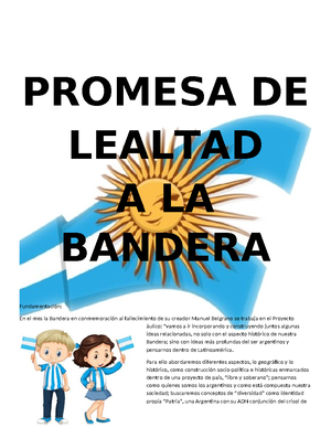 Promesa a la bandera mejorada - FECHA: Proyecto “Promesa de Lealtad a ...