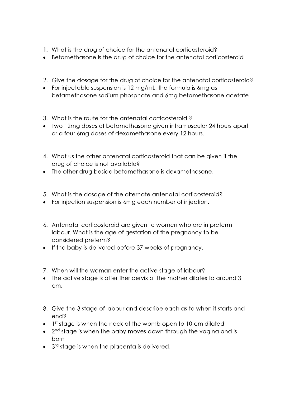 QUIZ Anaphy - STUDENT REFERENCE - What is the drug of choice for the ...