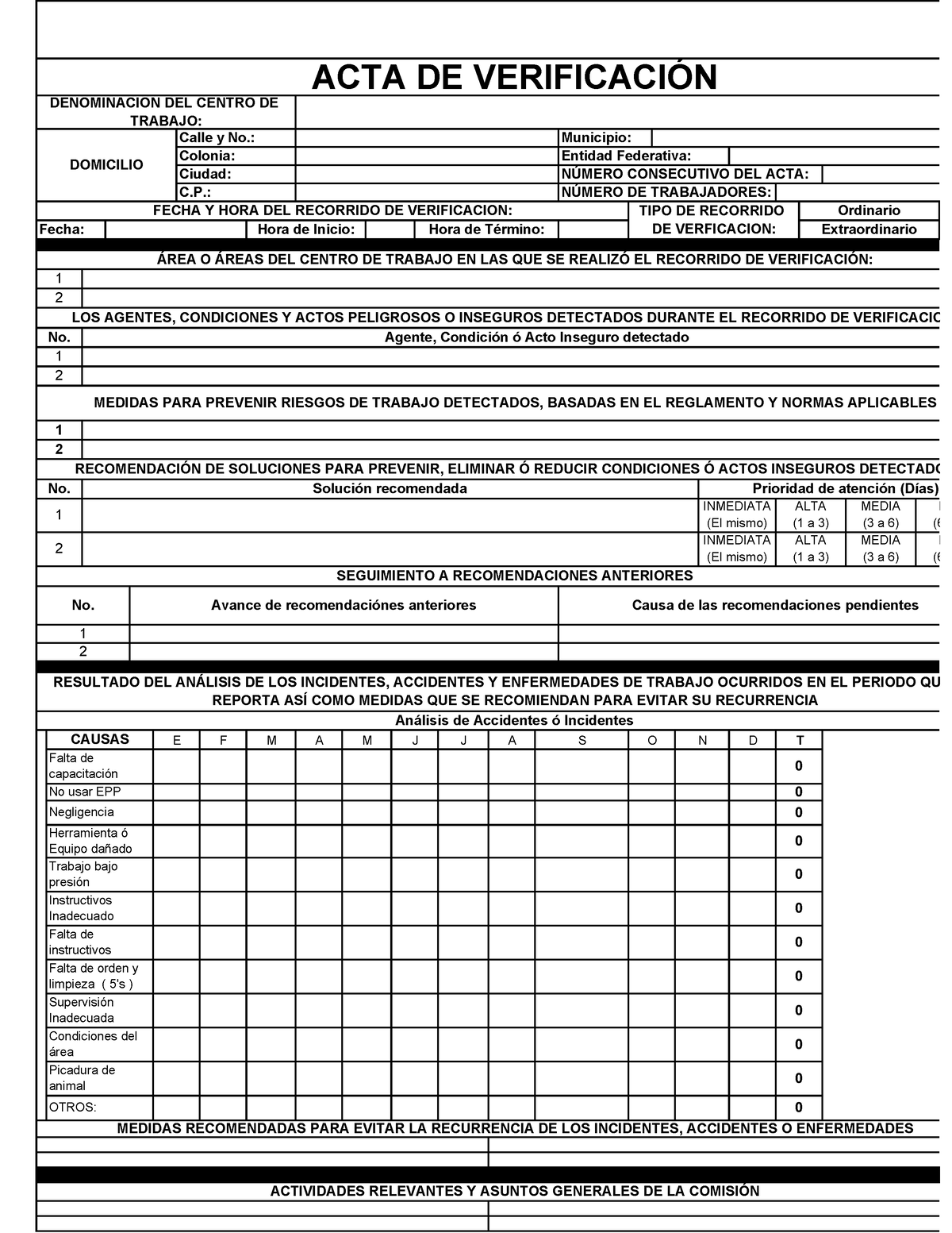 Acta De Verificacion Y Recepcion De Obra 4269