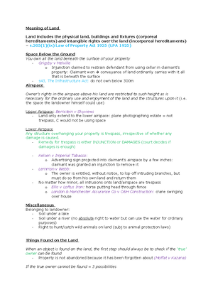 Meaning Of Land Notes Land Law Bpp Studocu Meaning Of Land Notes Land Law Bpp Studocu