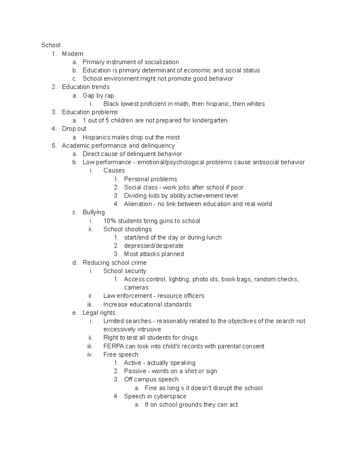 Exam 2 review-2 - School 1. Modern a. Primary instrument of ...