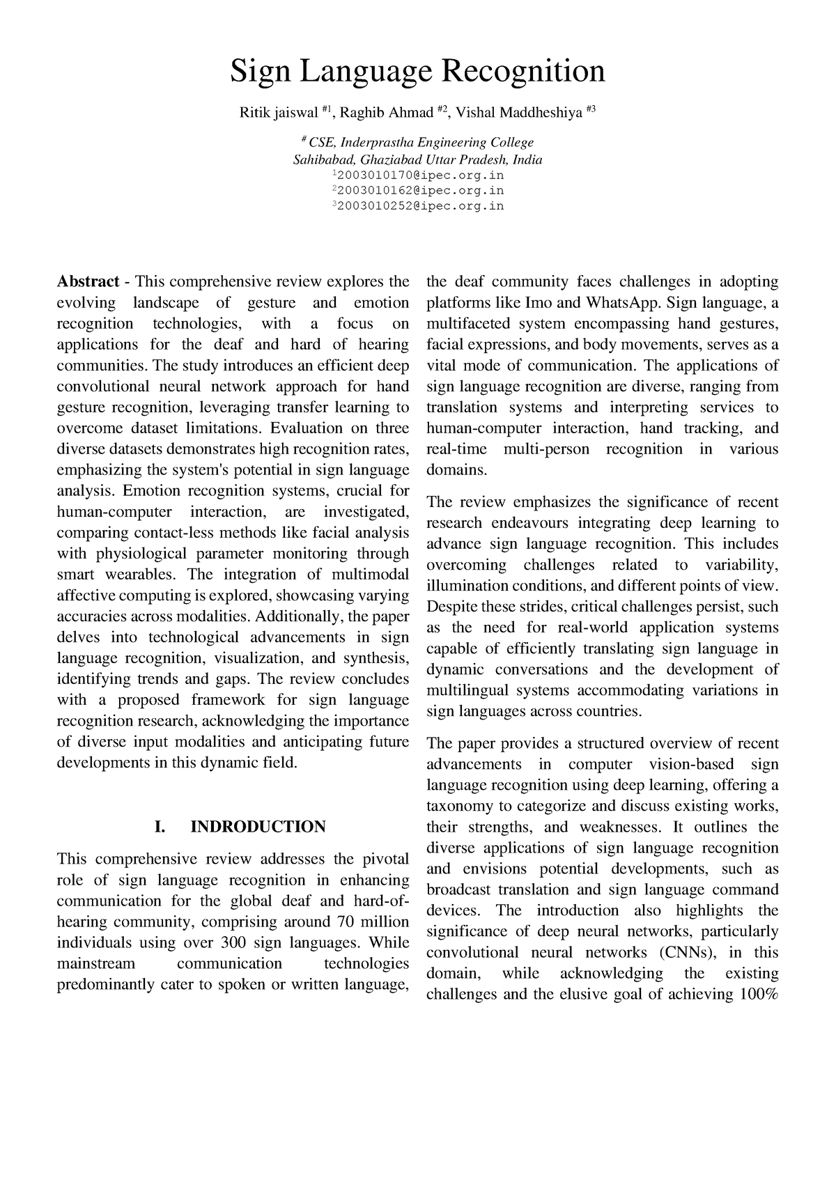 Abstract (1)-1 - Sign language recognition review paper - Sign Language ...