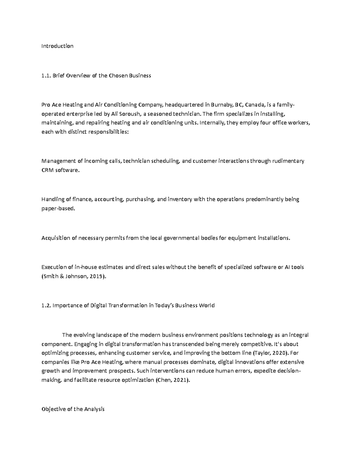 Introduction ABCD Introduction Brief Overview of the Chosen