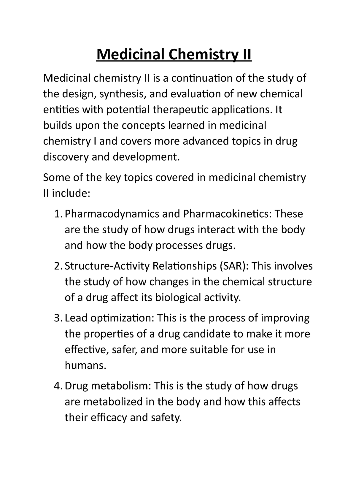 medicinal chemistry thesis